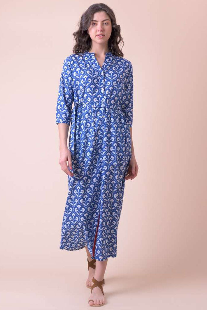 Dream AN802D Dorris Kajri Blue Print Cover Up Dress - Shirley Allum Boutique