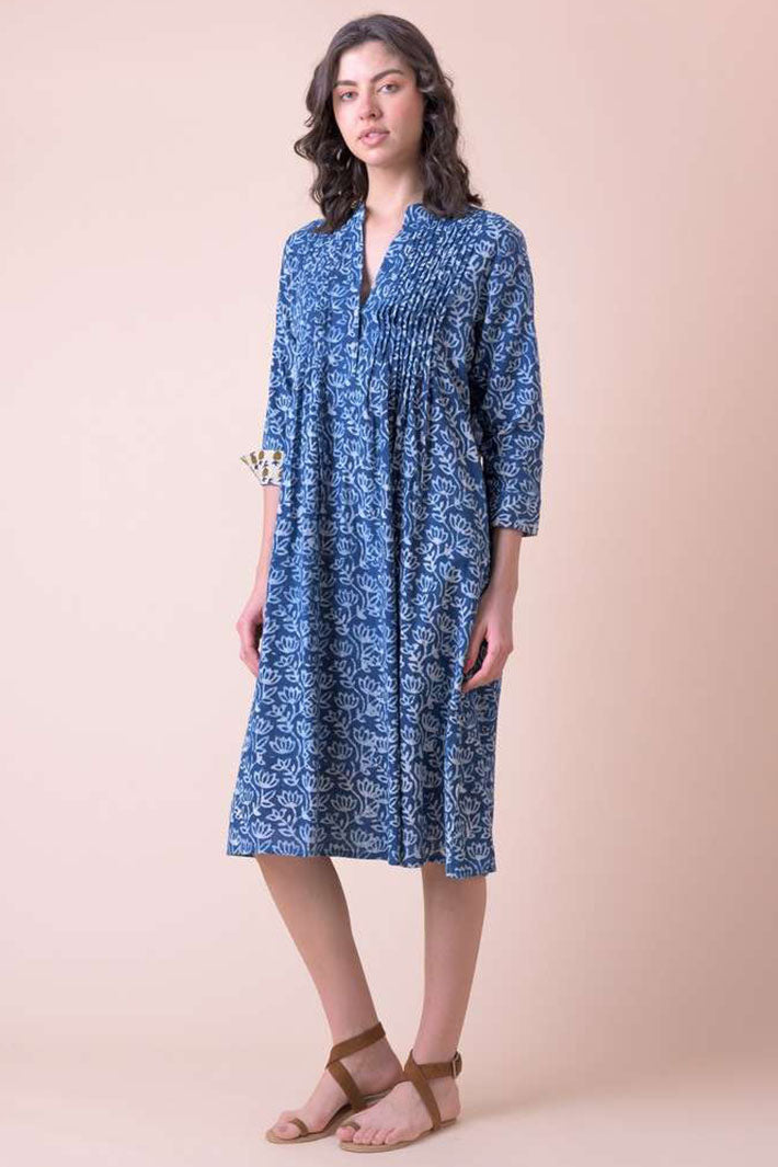 Dream AN808B Phantom Trace Blue Print Dress - Shirley Allum Boutique