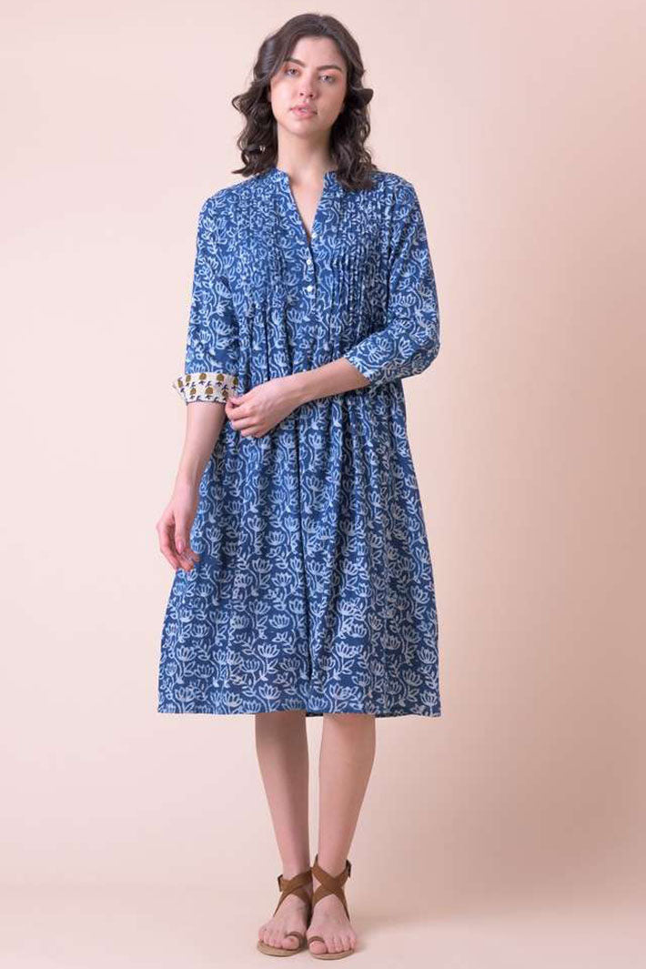 Dream AN808B Phantom Trace Blue Print Dress - Shirley Allum Boutique