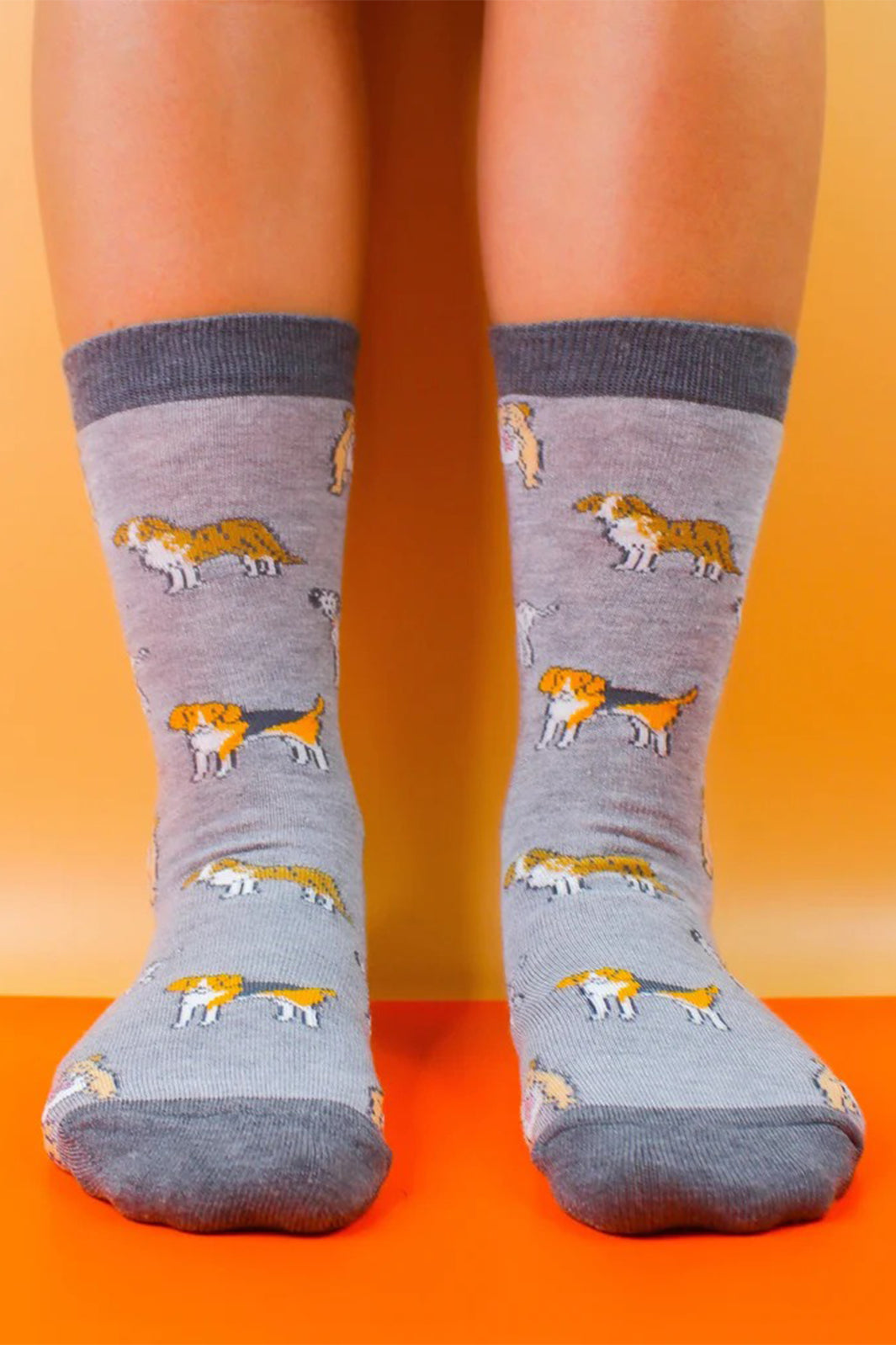 Eco Chic SK08GY Grey Dogs Bamboo Socks