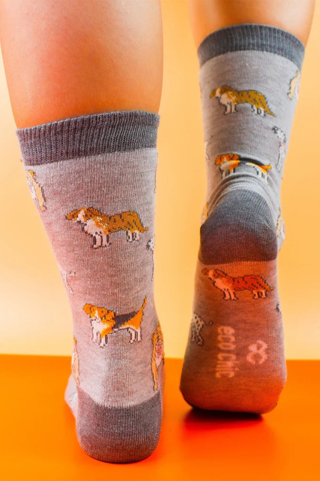 Eco Chic SK08GY Grey Dogs Bamboo Socks