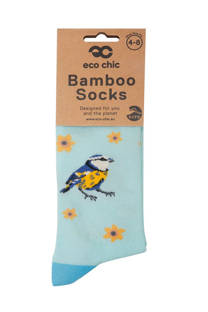 Eco Chic SK19TL RSPB Blue Tits Bamboo Socks