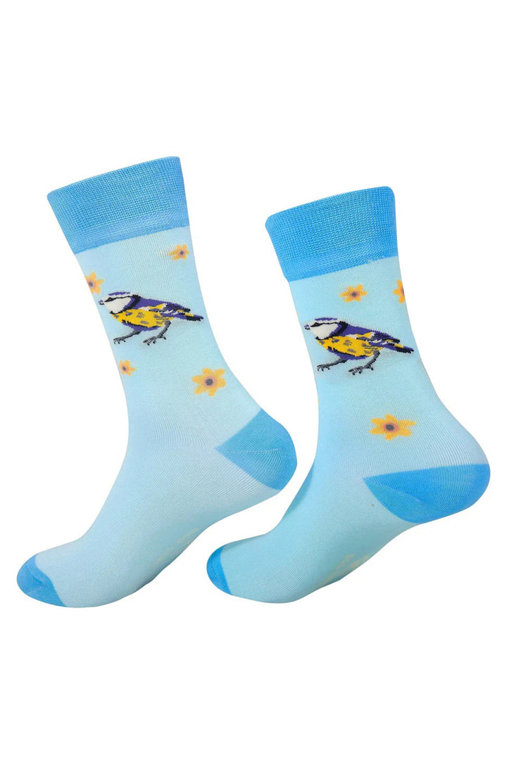 Eco Chic SK19TL RSPB Blue Tits Bamboo Socks