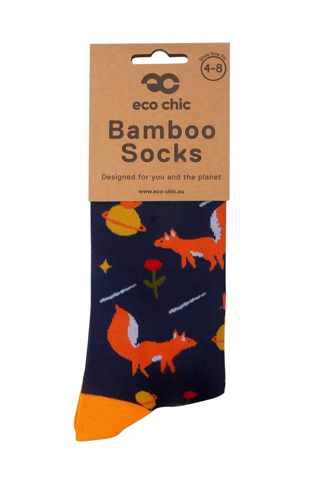 Eco Chic SK21OR Orange Fox Bamboo Socks