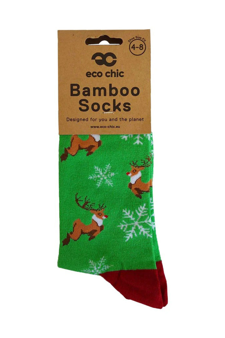 Eco Chic SKB06 Reindeer Christmas Socks