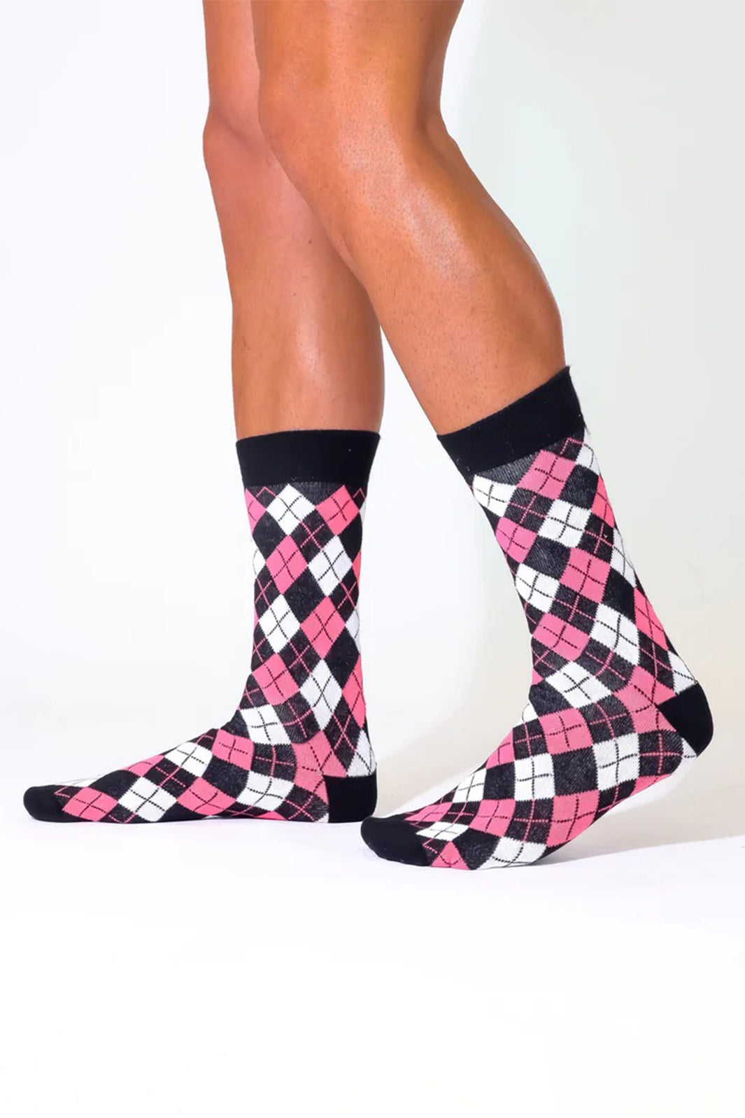 Eco Chic SKL01BK Black Geo Bamboo Socks