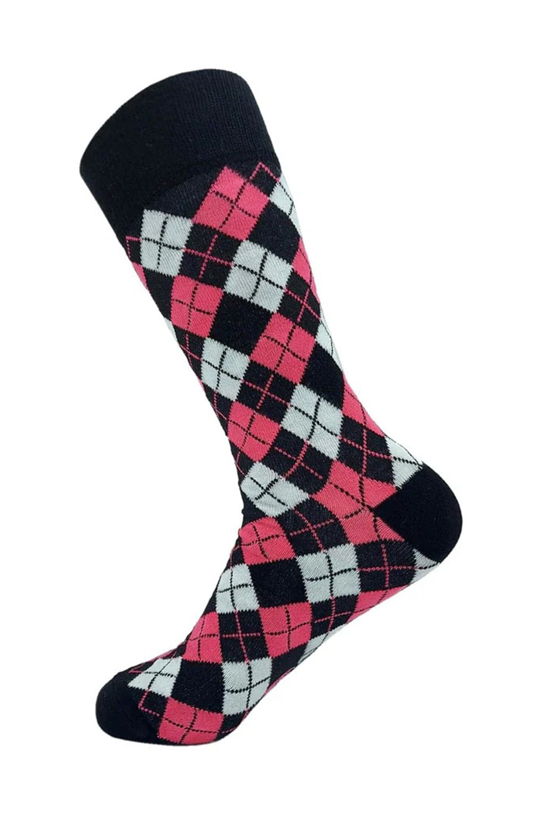 Eco Chic SKL01BK Black Geo Bamboo Socks