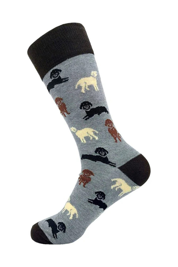 Eco Chic SKL03GY Grey Labradors Bamboo Socks