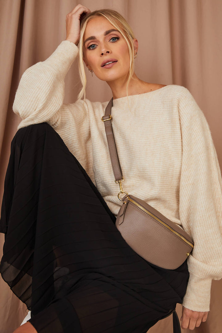 Elie Beaumont EBB5015.14 Mink Grey Slingbag - Shirley Allum Boutique