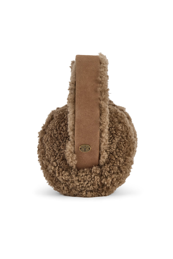 Emu Australia Angahook Mushroom Brown Teddy Earmuffs W7023, side view
