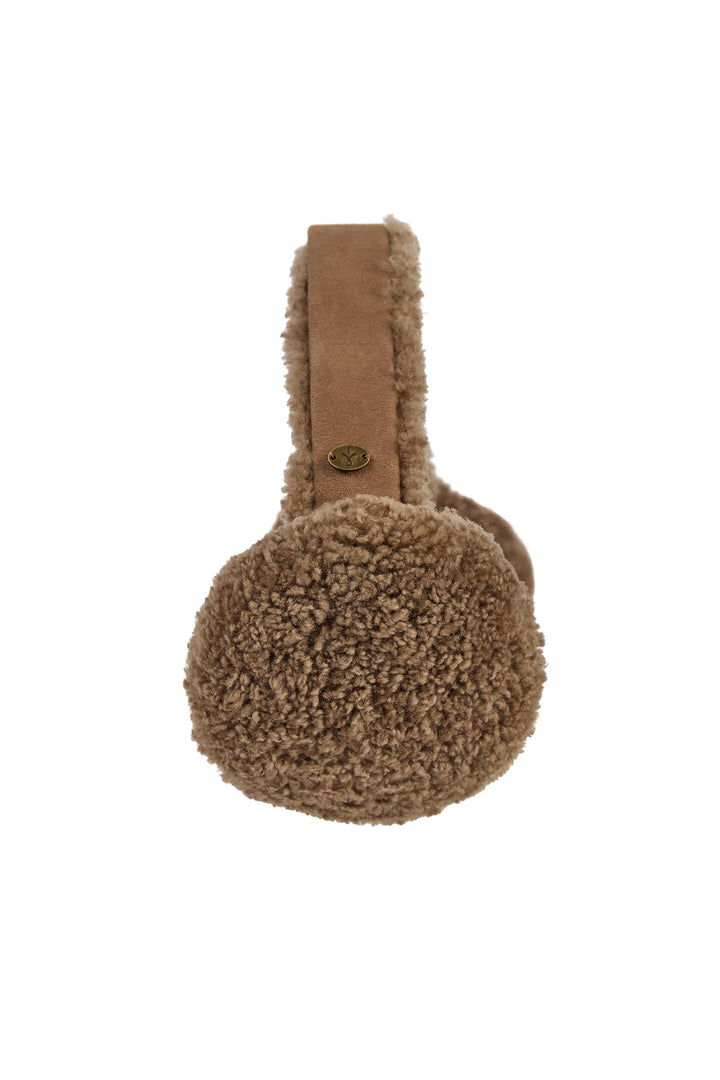 Emu Australia Angahook Mushroom Brown Teddy Earmuffs W7023, headband detail