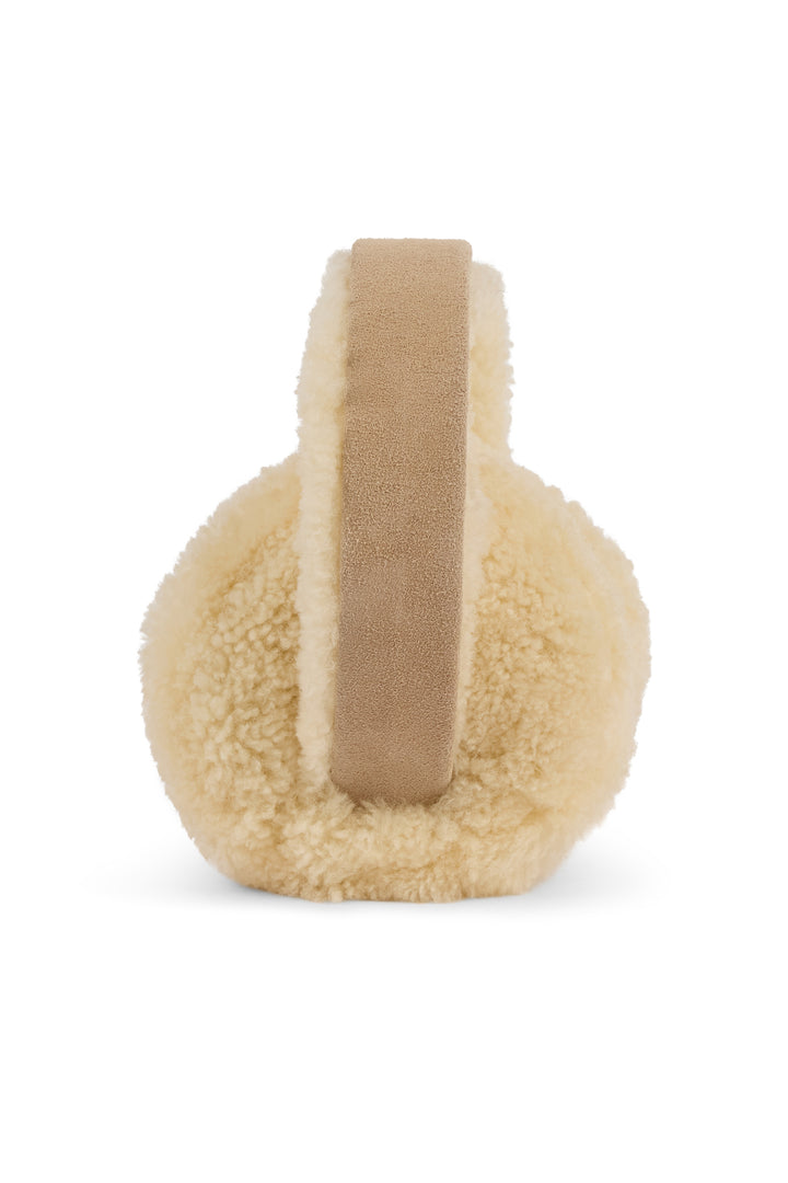 Emu Australia Angahook Sand Beige Teddy Earmuffs W7023, side view