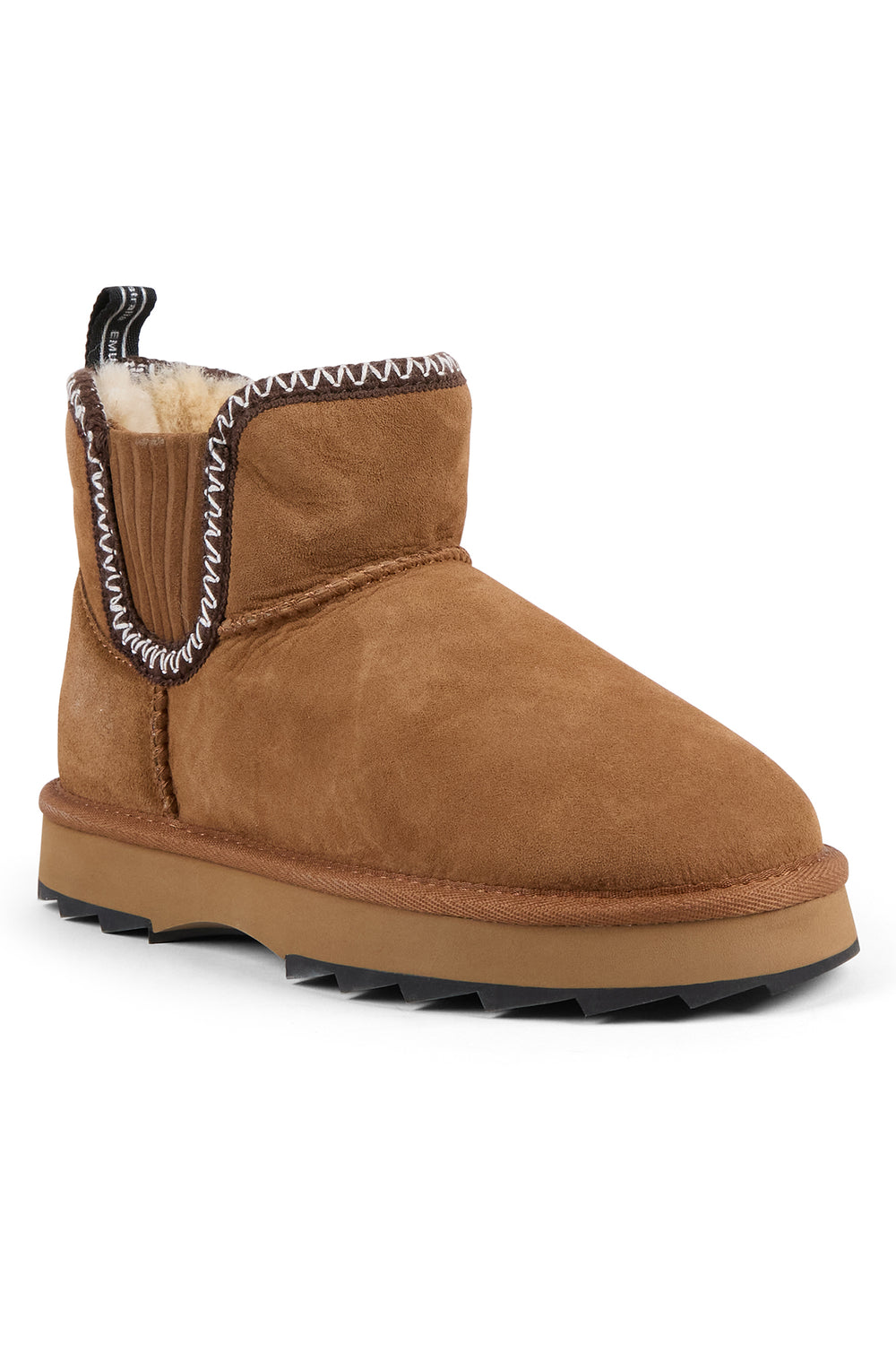 Emu Australia Higgie Chestnut Brown Sheepskin Boots W13198, three-quarter view