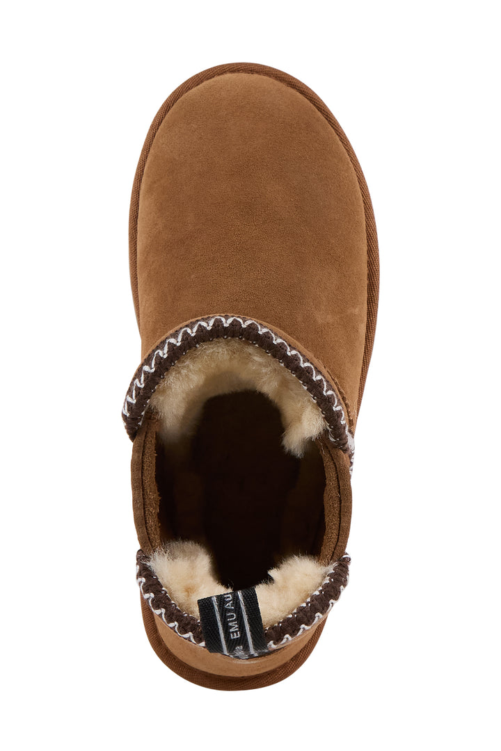 Emu Australia Higgie Chestnut Brown Sheepskin Boots W13198, interior view