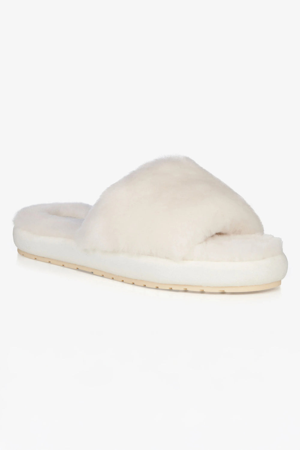 White slipper on a white background