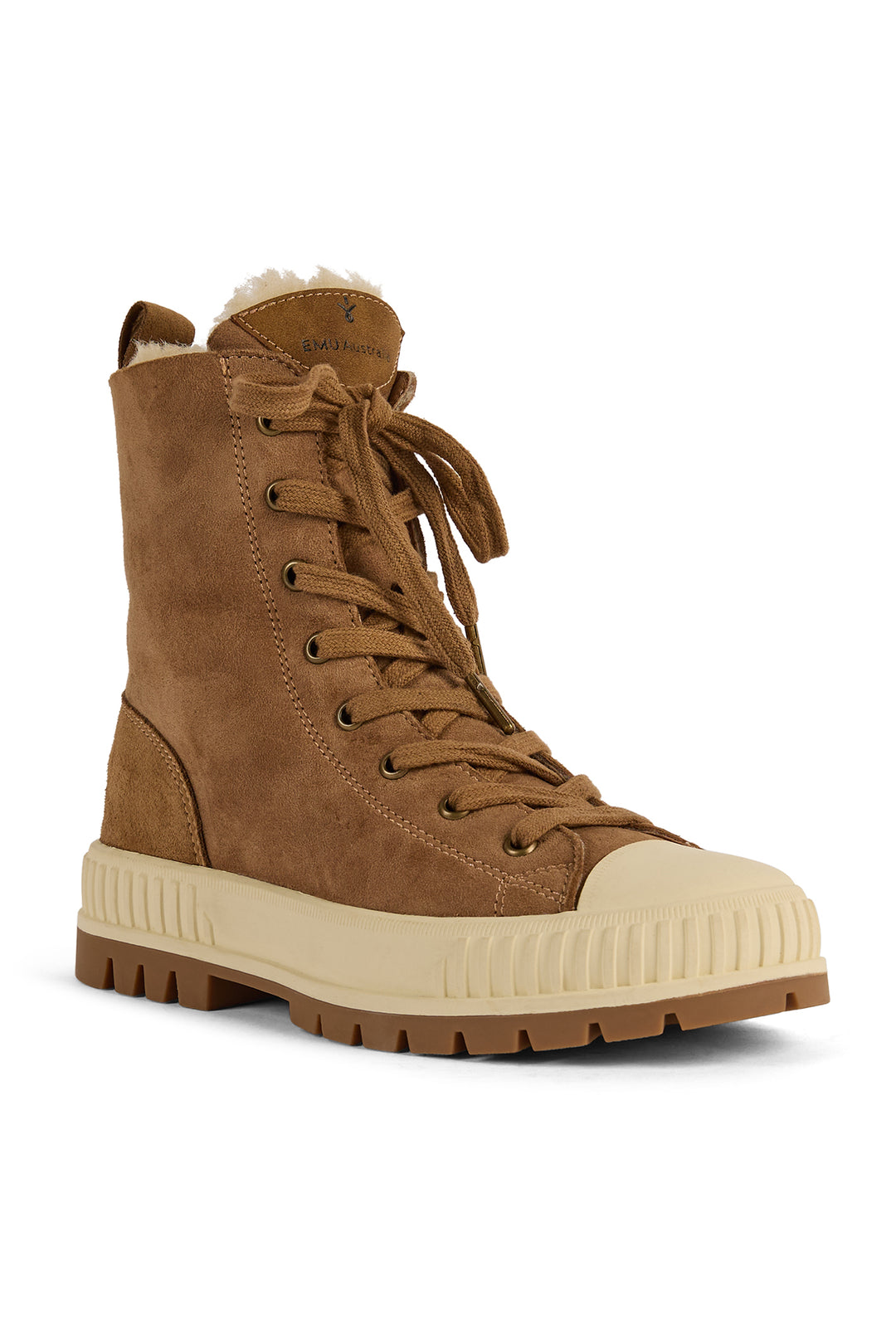Emu Australia Nomad Wanderer Chestnut Brown Sheepskin Boots W13388, three-quarter view