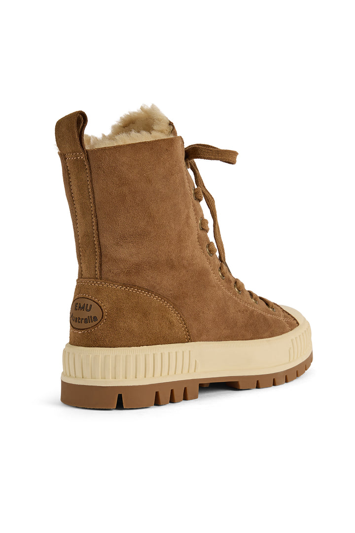 Emu Australia Nomad Wanderer Chestnut Brown Sheepskin Boots W13388, back view