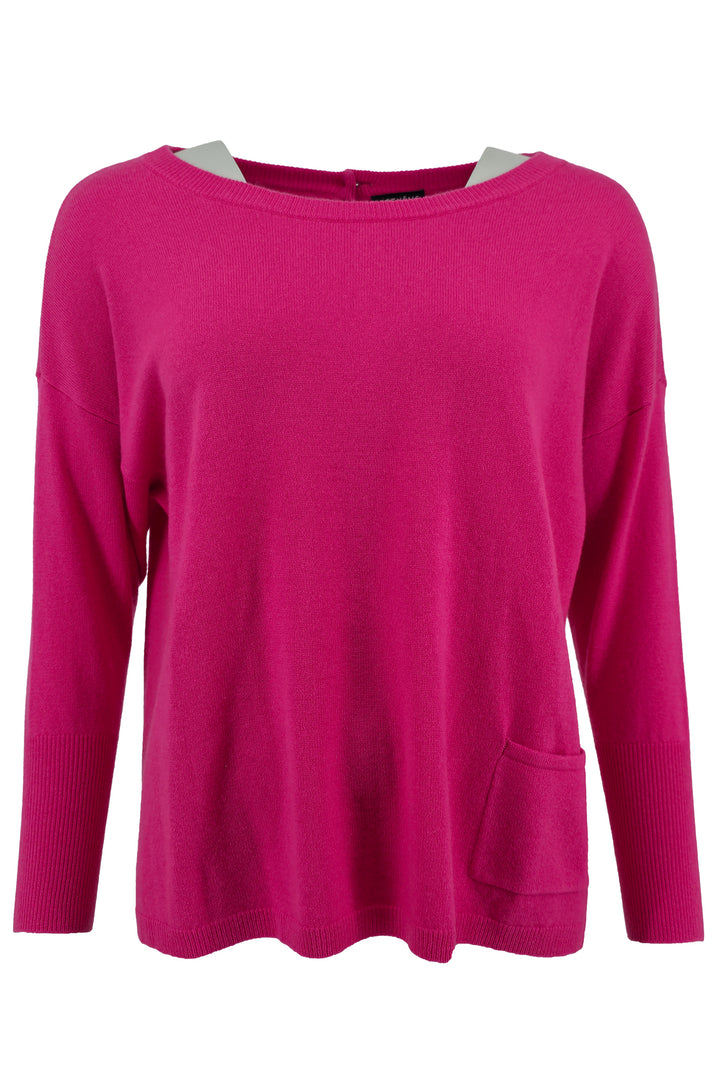 Estheme Cachemire Jumper Pop Oversize Button Back WES1339H 1341