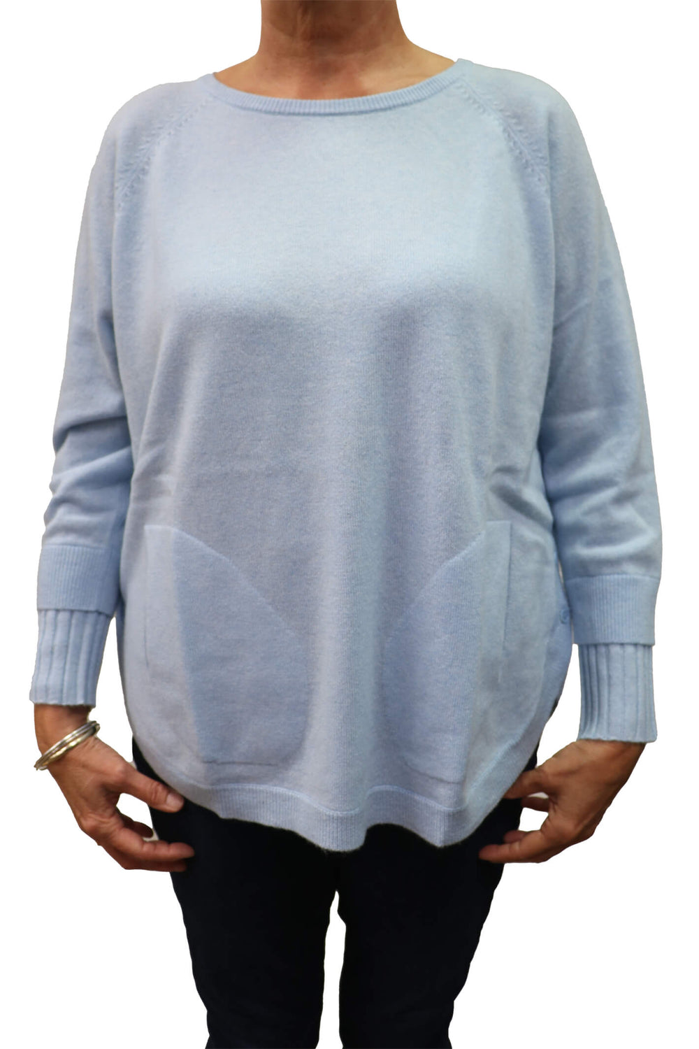 Estheme Cachemire WES2277H Maya Blue Jumper - Shirley Allum Boutique