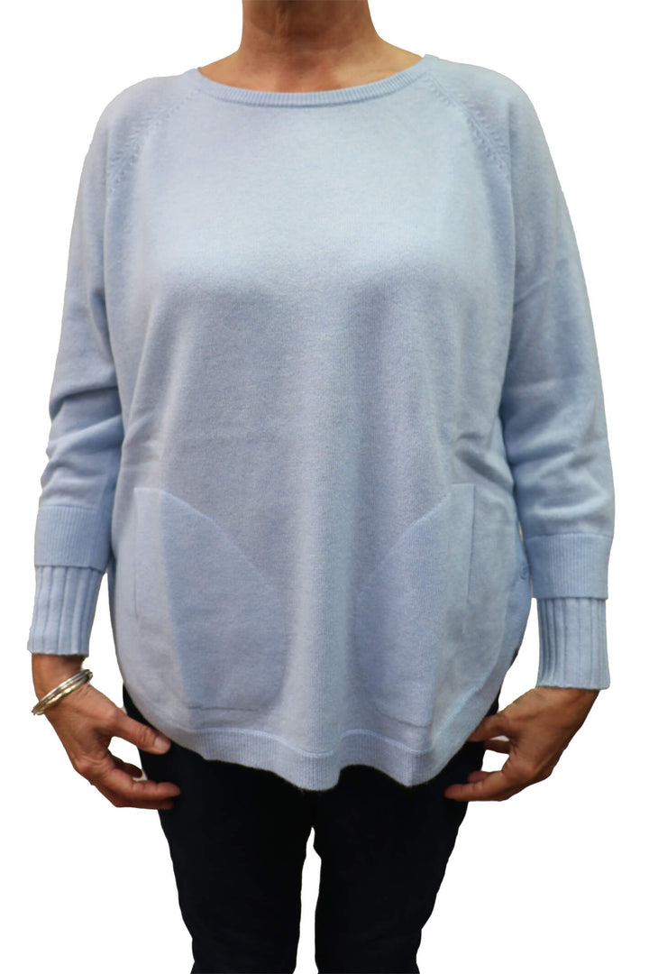 Estheme Cachemire WES2277H Maya Blue Jumper - Shirley Allum Boutique