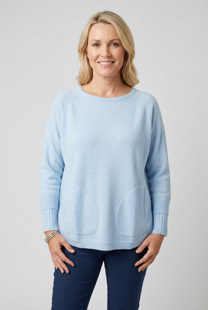 Estheme Cachemire WES2277H Maya Blue Jumper