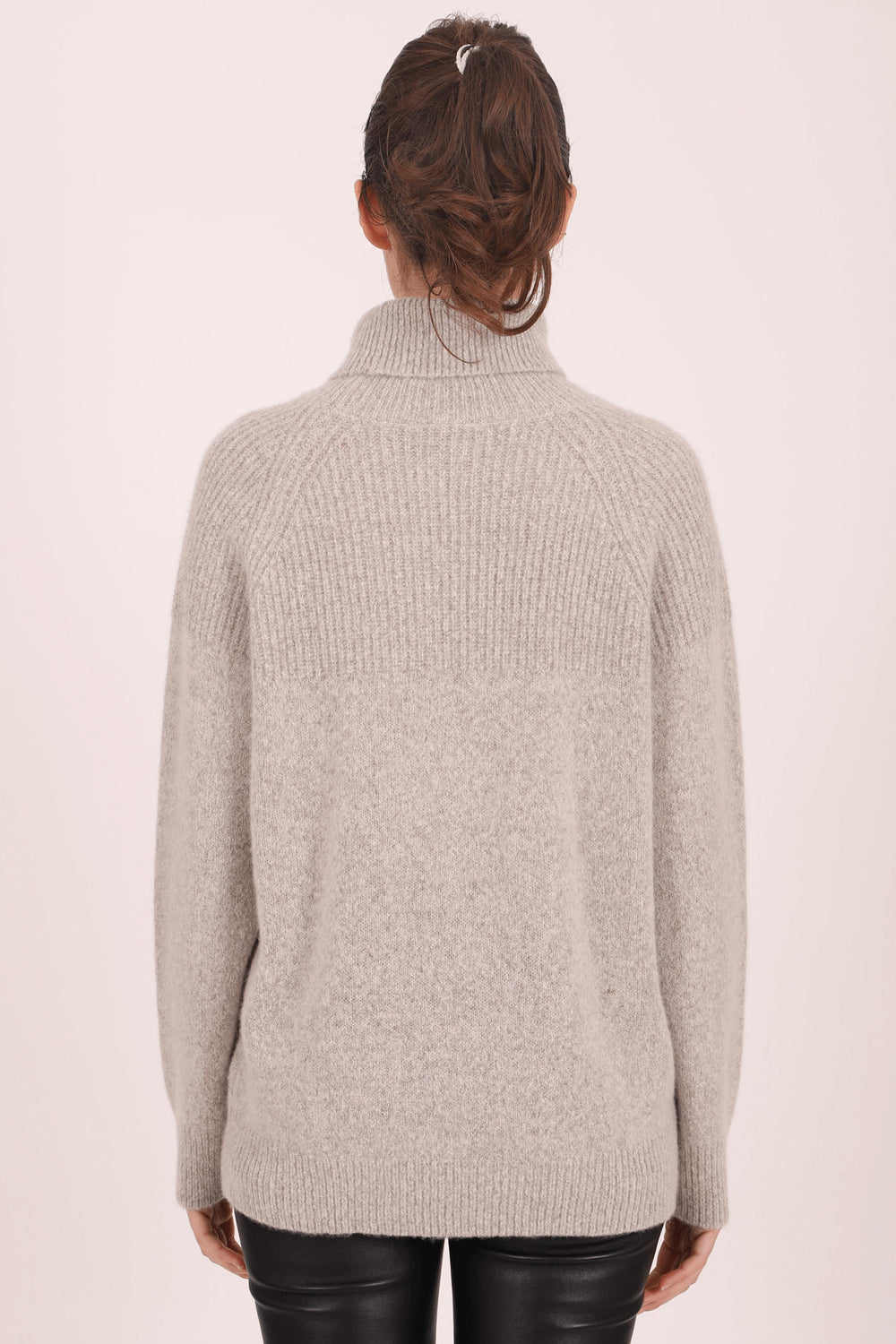 Estheme Cachemire WES2315H Hazel Brown Roll Neck Jumper - Shirley Allum Boutique