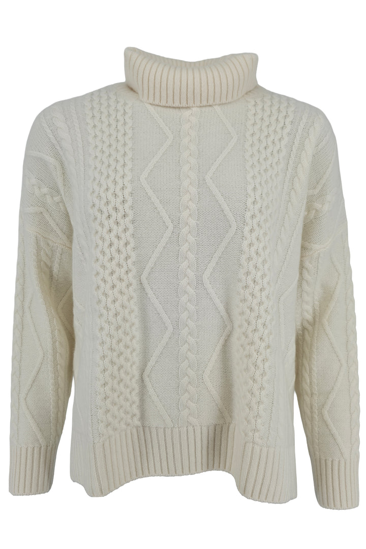 Estheme Cashmere 23BBSW24 19016 Crème Rolled Twists Jumper