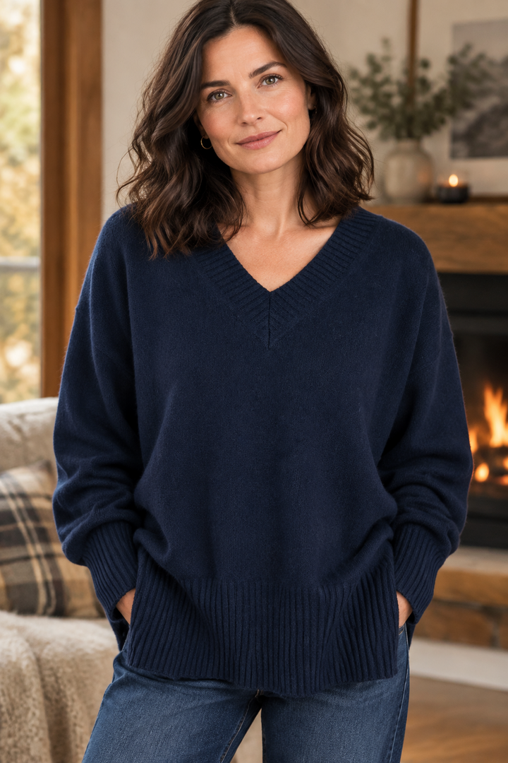 Estheme Cashmere CKH715C 1240 Night Blue Jumper