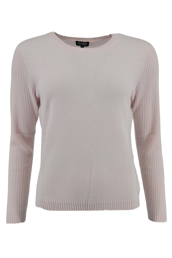 Estheme Cashmere HJQ272C 19016 Pink Ribbed Jumper