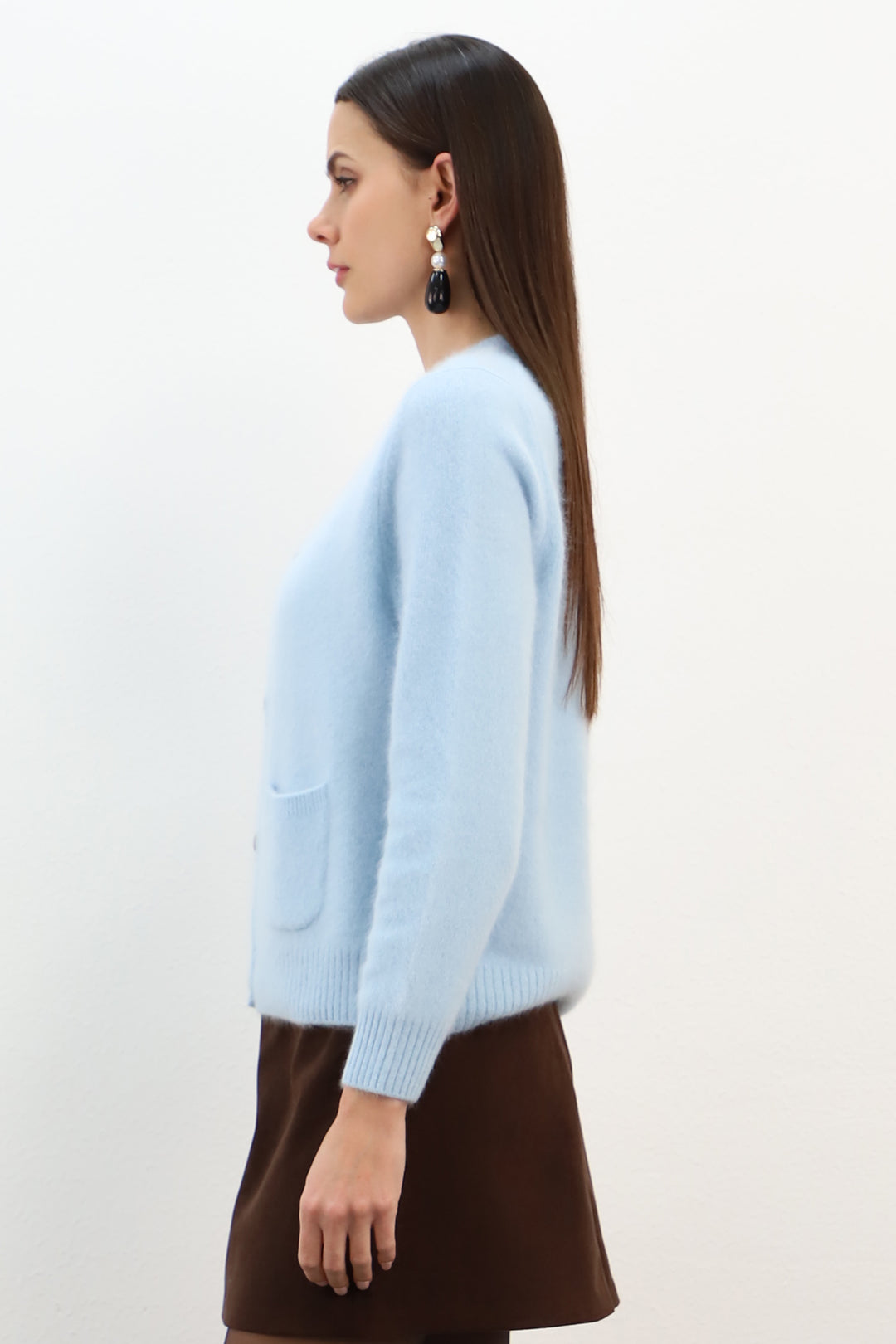 Estheme Maya Blue Cardigan With 2 Pockets WES26A79