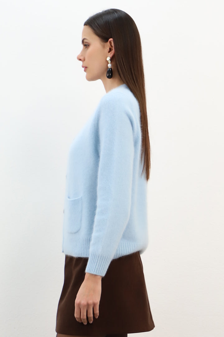 Estheme Maya Blue Cardigan With 2 Pockets WES26A79