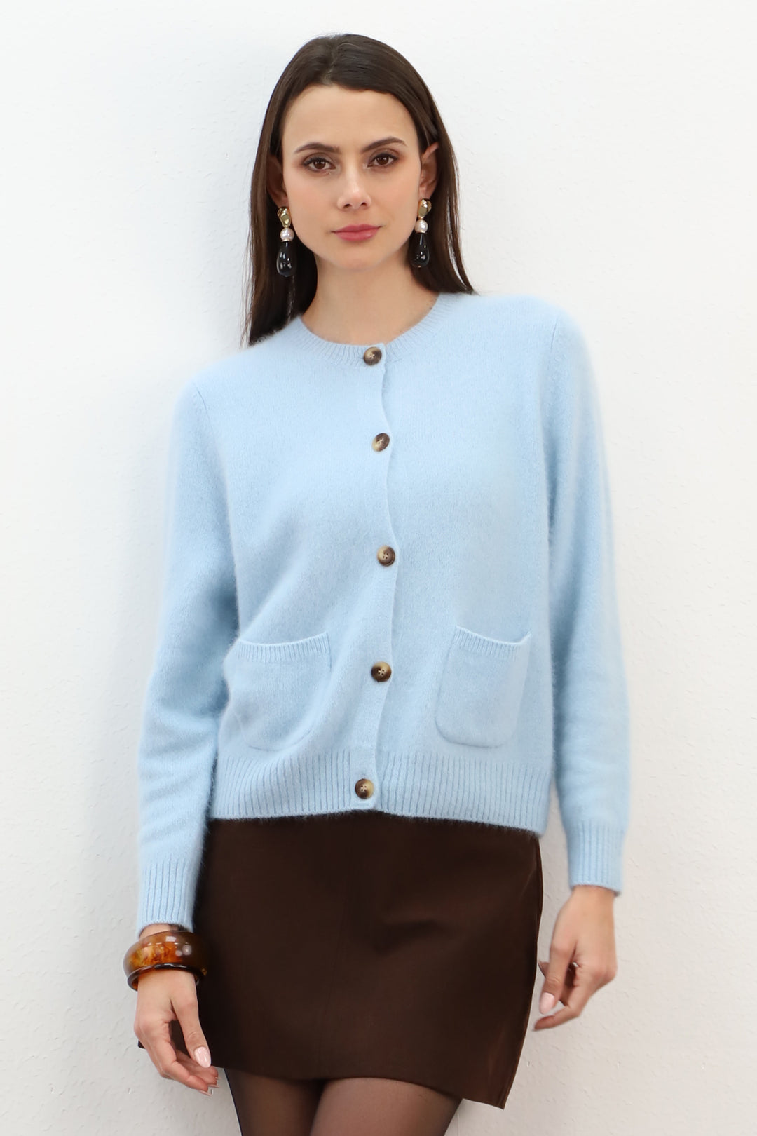 Estheme Maya Blue Cardigan With 2 Pockets WES26A79