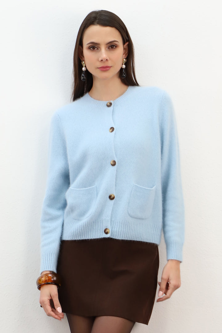 Estheme Maya Blue Cardigan With 2 Pockets WES26A79