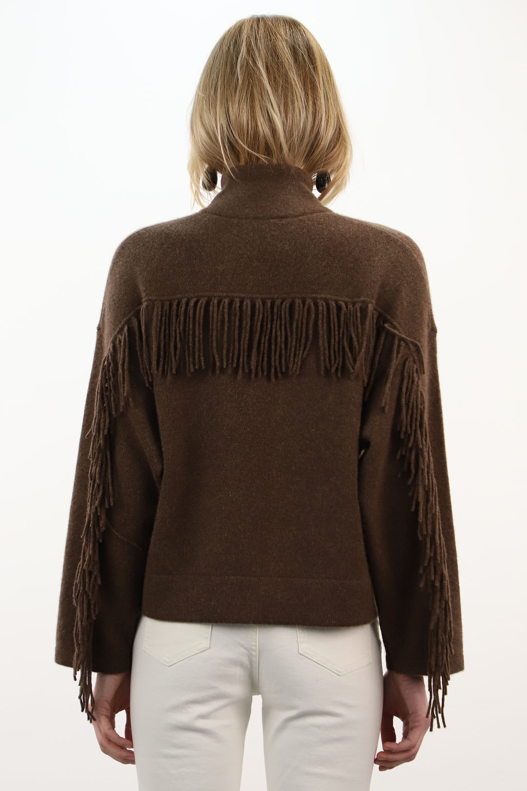 Estheme Moka Stand-Collar Tassel Jacket With Two Pockets WES2625H