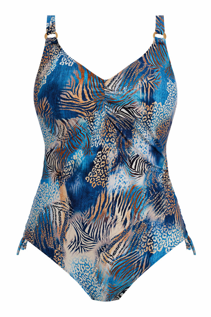 Fantasie FS503730DEN Seraya Sands Denim Uw V-neck Swimsuit With Adjustable Leg - Shirley Allum Boutique