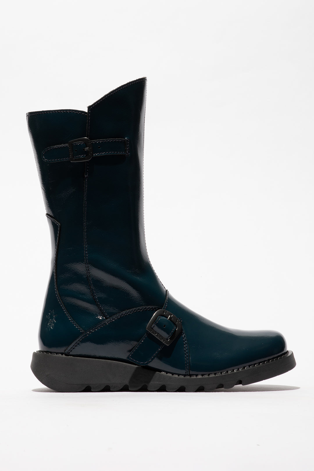 Fly London MES 2 P124913041 Navy Patent Leather Boots