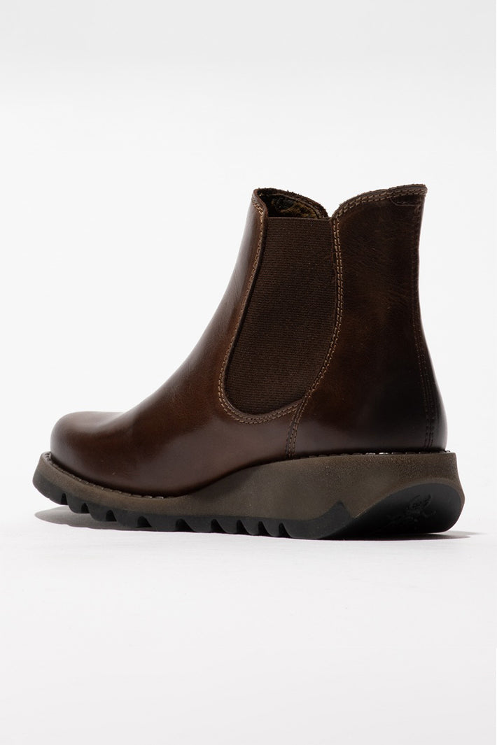 Fly London Salv Dark Brown Leather Boots P143195001, inside view