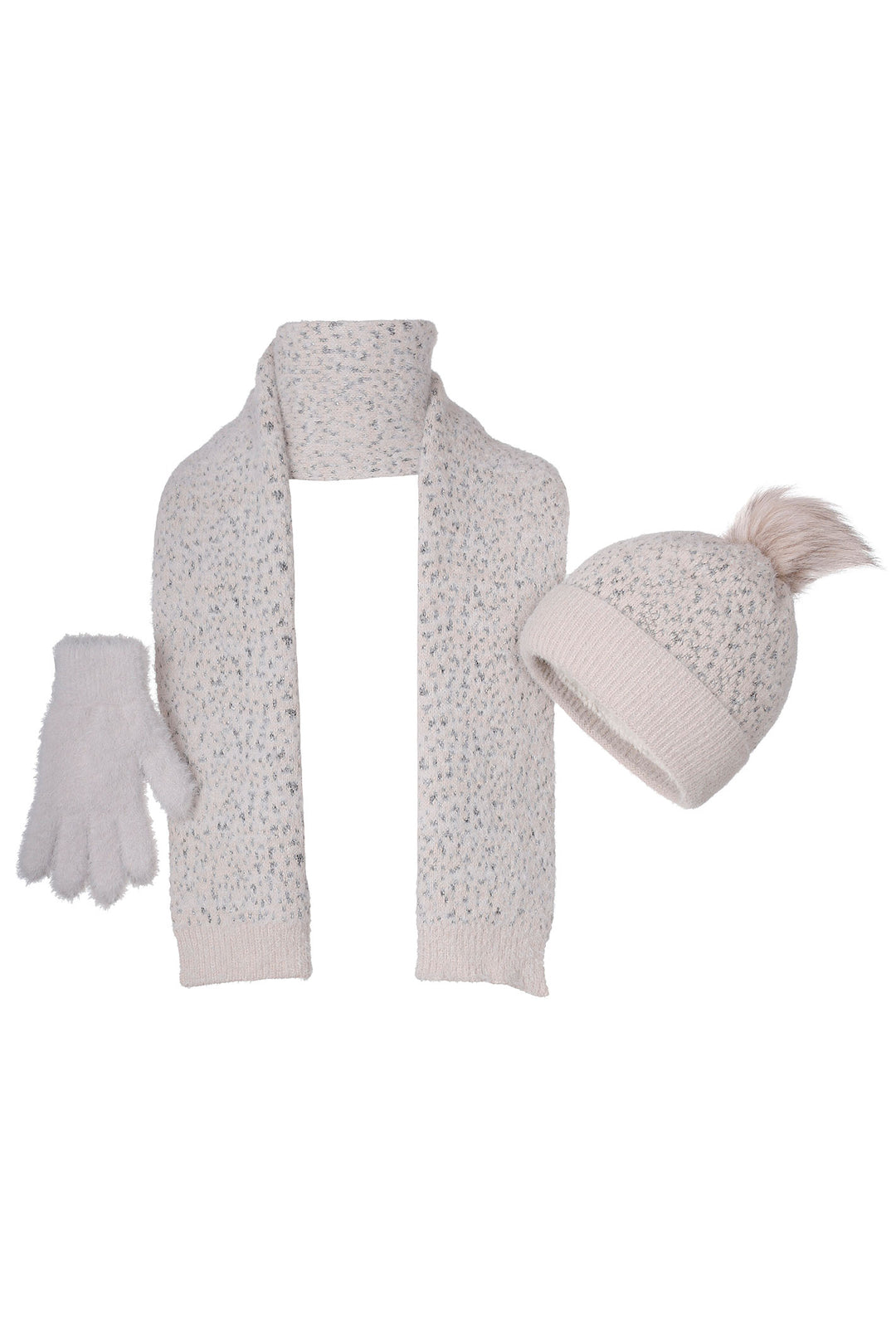 Fonem FO 3088 Beige Hat Glove And Scarf Box Set - Shirley Allum Boutique