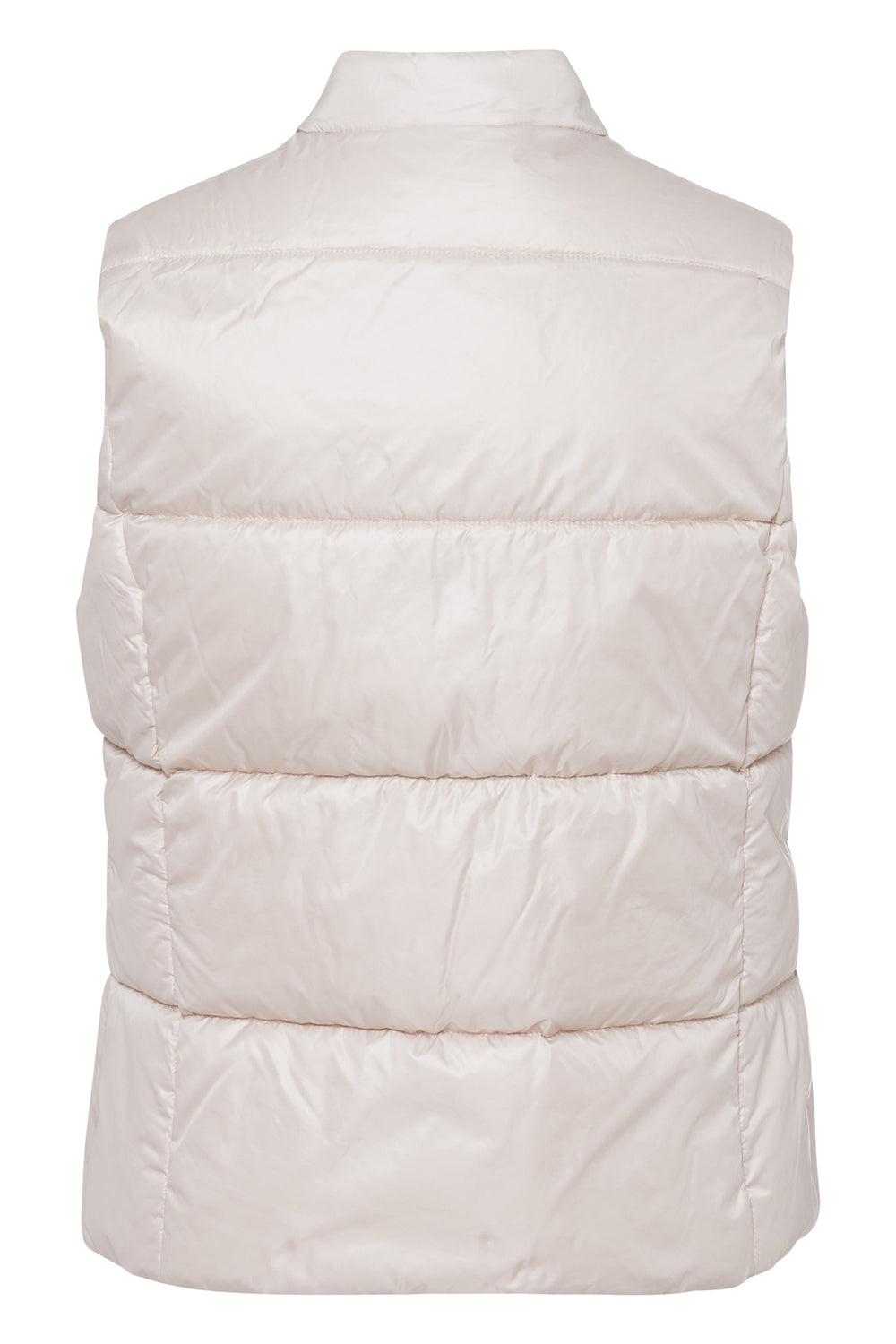 White puffer vest on a white background