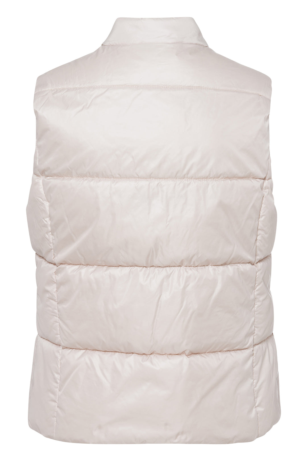 White puffer vest on a white background
