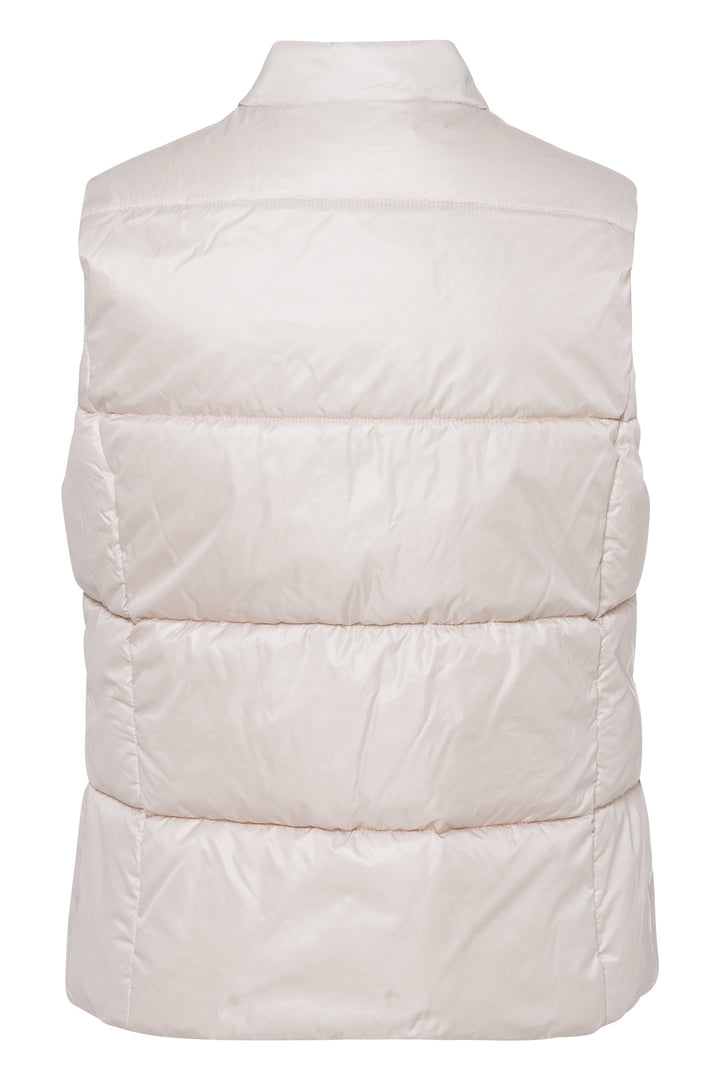 White puffer vest on a white background