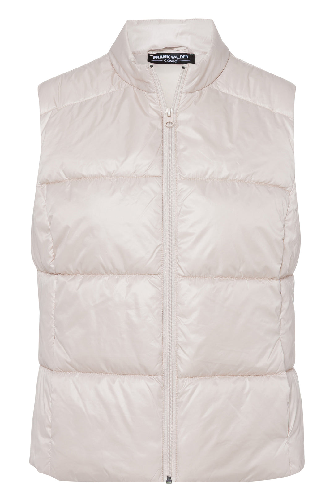 White puffer vest on a white background