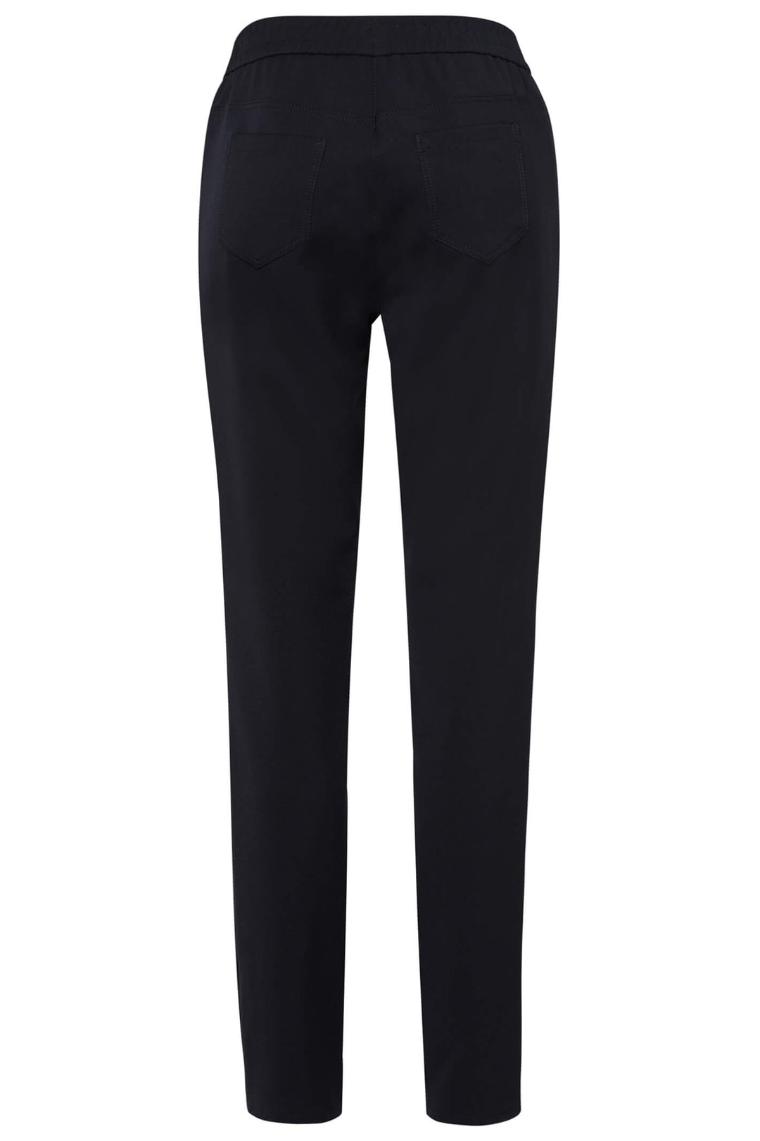 Frank Walder 722607 000 598 Ink Blue Tie Waist Pull-On Trousers - Shirley Allum Boutique