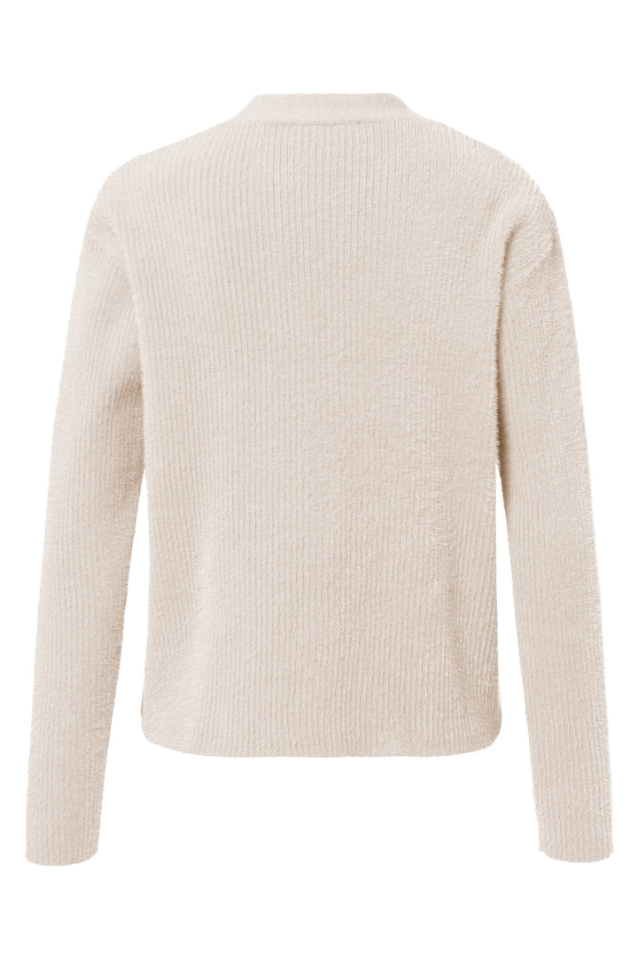 Frank Walder 725074 000 907 Cashew Cream Ribbed Cardigan