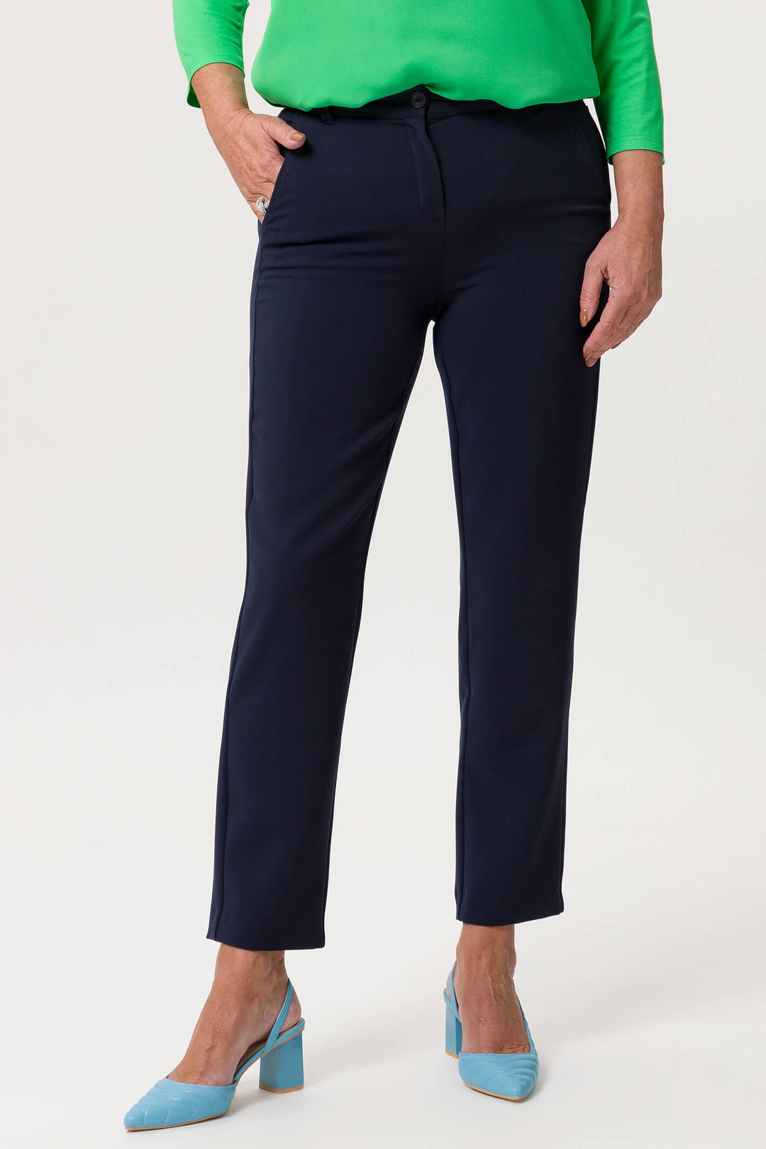 Frank Walder Anna 713601 000 598 Ink Blue Trousers - Shirley Allum Boutique