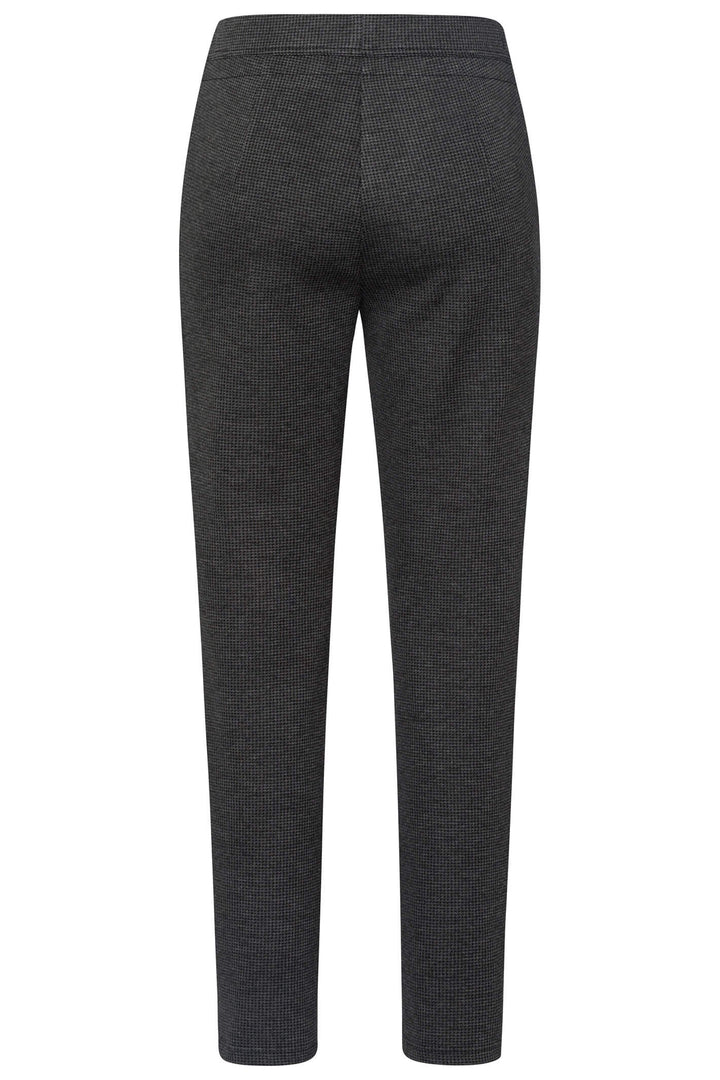 Frank Walder Brenda 308602 009 098 Grey Check Pull-On Trousers - Shirley Allum Boutique