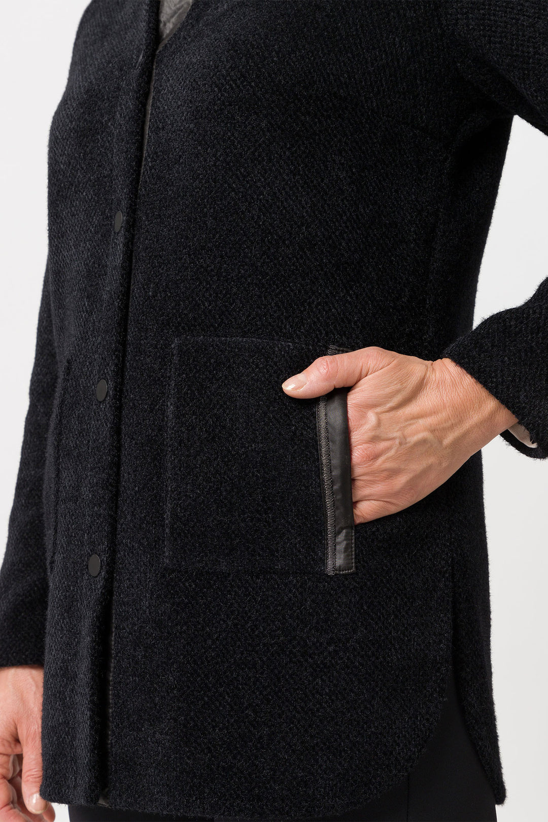 Frank Walder Cardigan Black 309002 000-999 - Shirley Allum Boutique