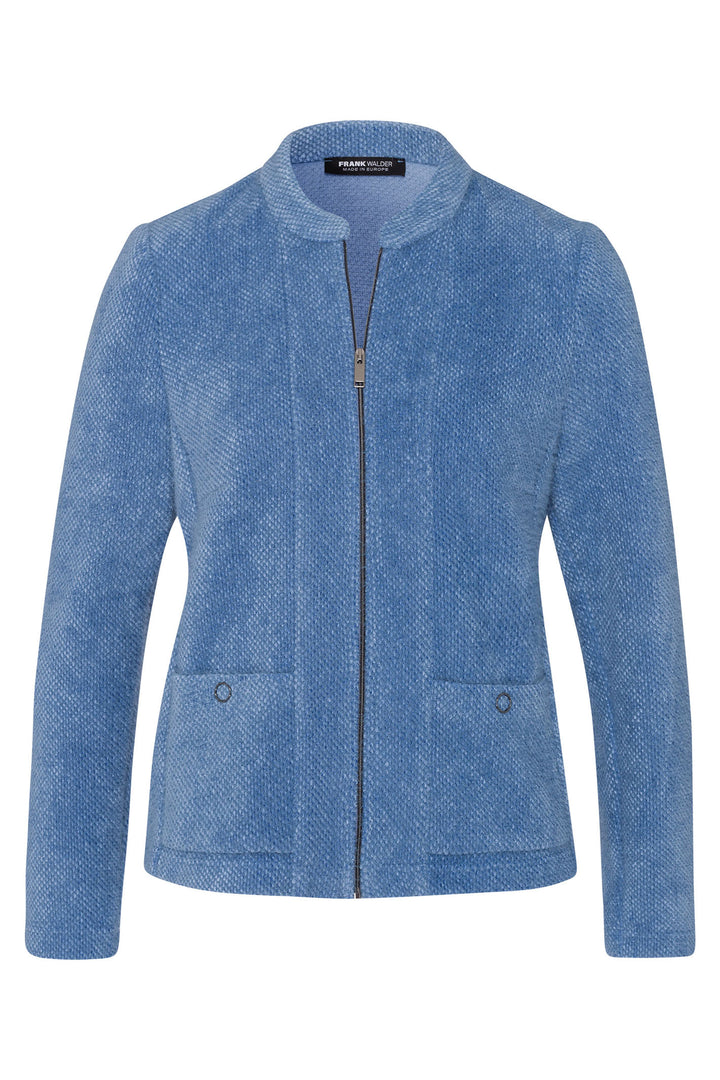 Frank Walder Cardigan Smokey Blue Long Sleeves 724010 000-528 - Shirley Allum Boutique