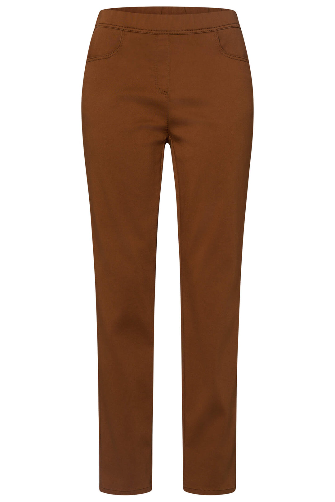 Frank Walder Mia 621601 000 879 Brown Pull-On Trousers - Shirley Allum Boutique