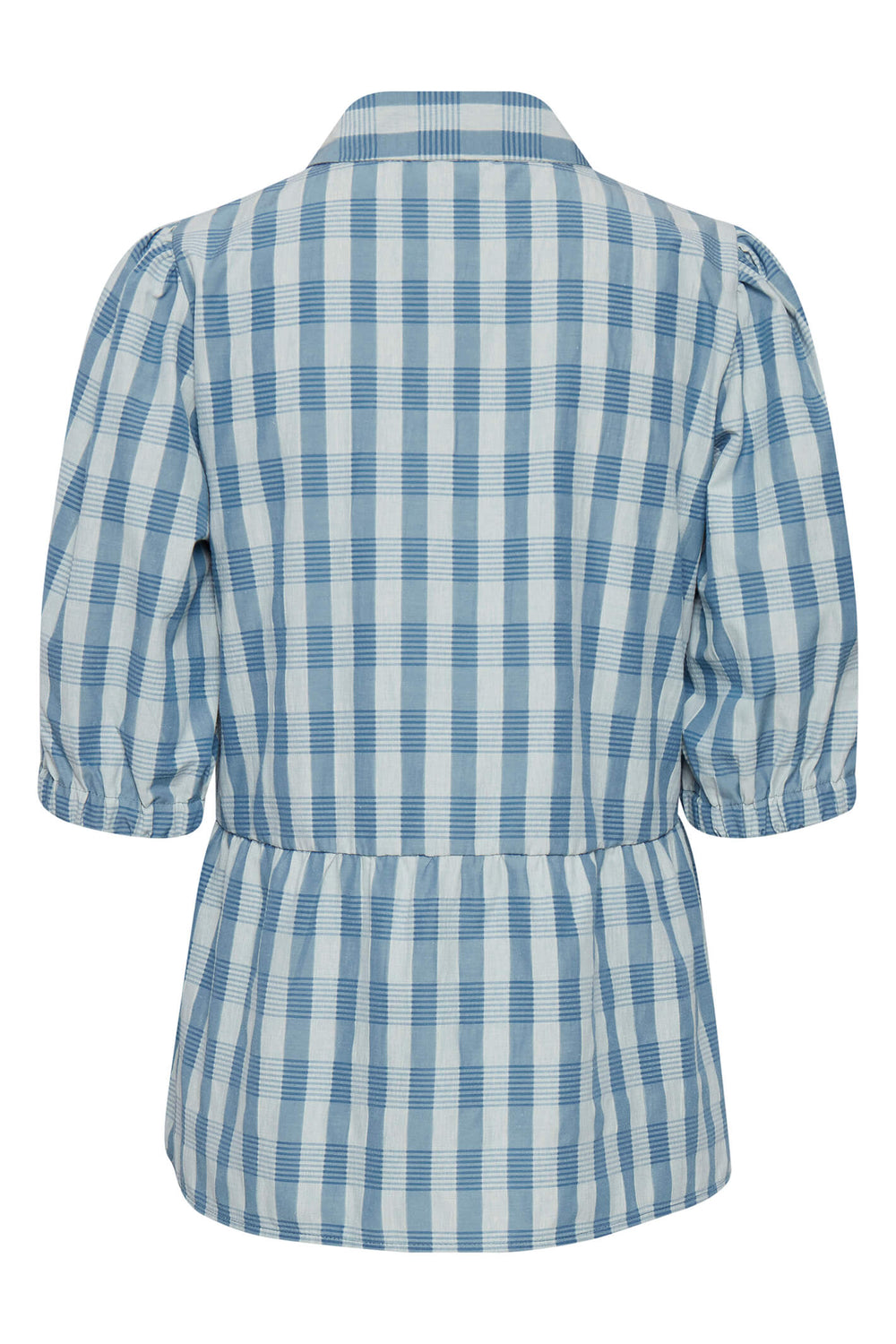 Fransa 20404514 FRFAKEMMA Blue Check Shirt - Shirley Allum Boutique